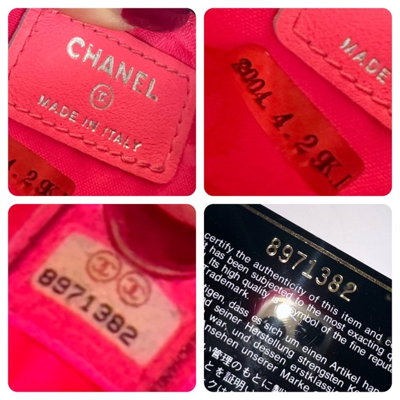 💯 CC Black Leather Cosmetic Pouch On Chain w/ auth card - Picture 5 of 10